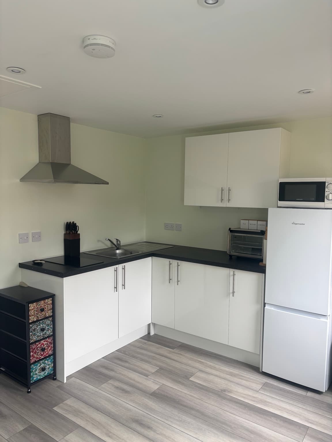 The self-contained kitchenette at Tolleridges Guest House